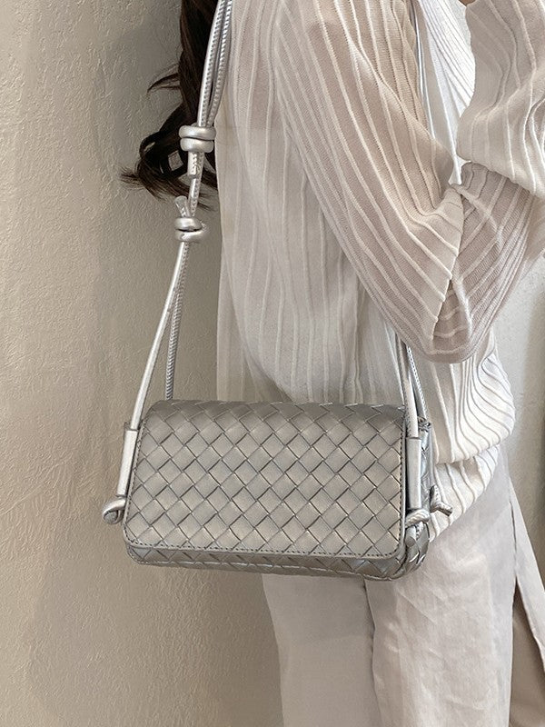 Women's Korean Style Design Woven Pattern Pouch High-grade Light Luxury Shoulder Bags