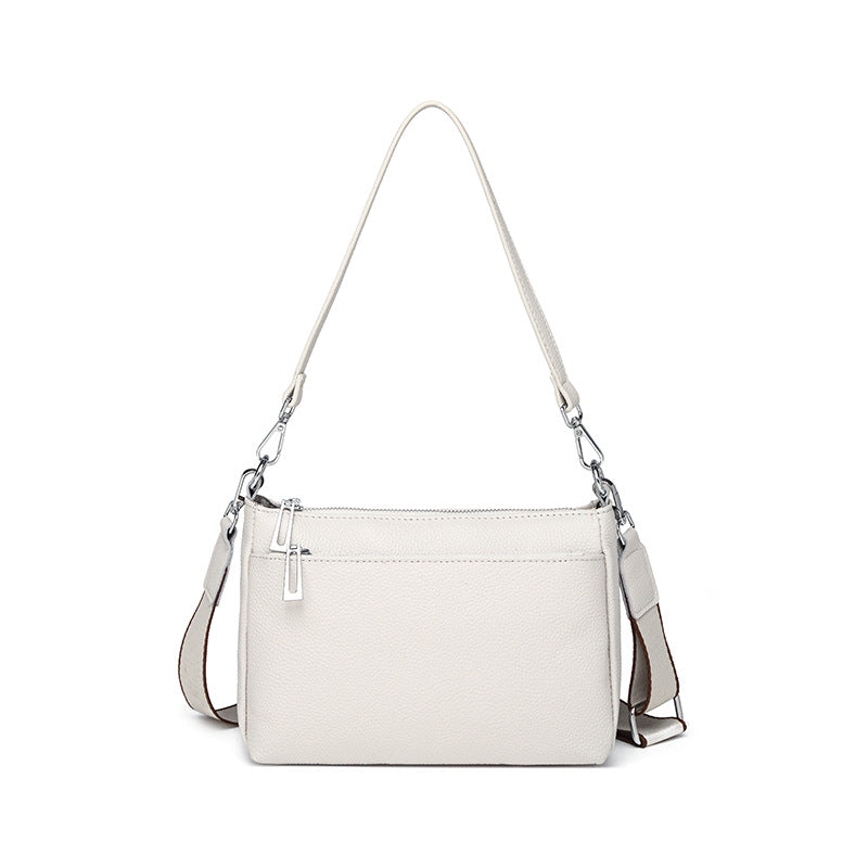 Women's First Layer Cowhide Fashion Leather High-grade Small Square Bag