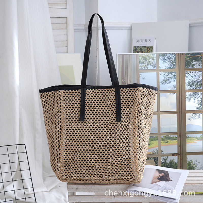 Women's Plaited Large Capacity Niche Woven Western Style Holiday Women's Shoulder Bag