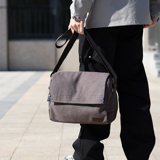 Men's Large Capacity Canvas Class Commuter Practical Men's Messenger Bags