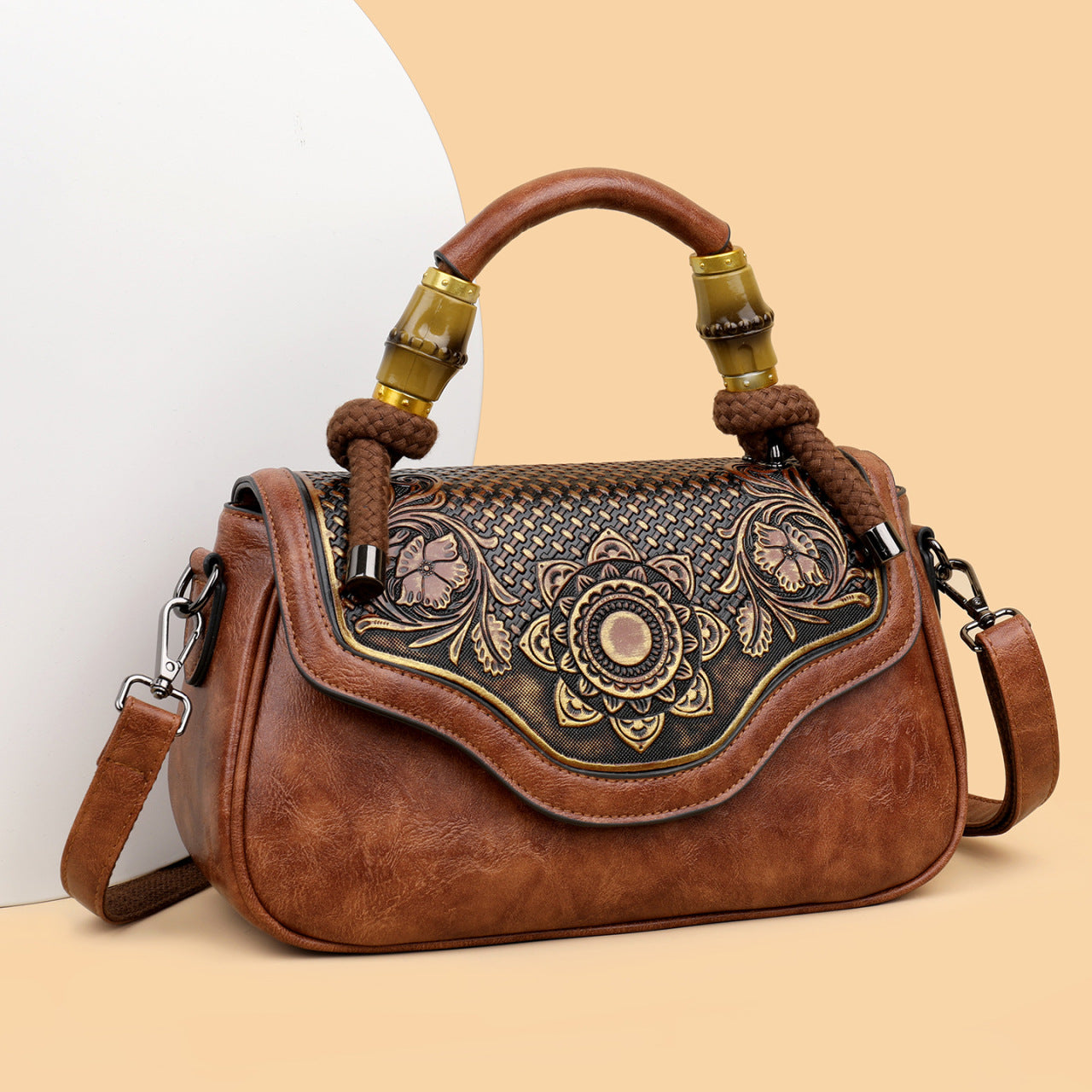 Style Clutch Portable Fashion Single Rhombus Light Women's Handbag