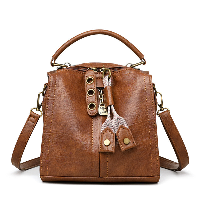 Women's Winter Fashion Soft Leather Pillow Women's Messenger Bag