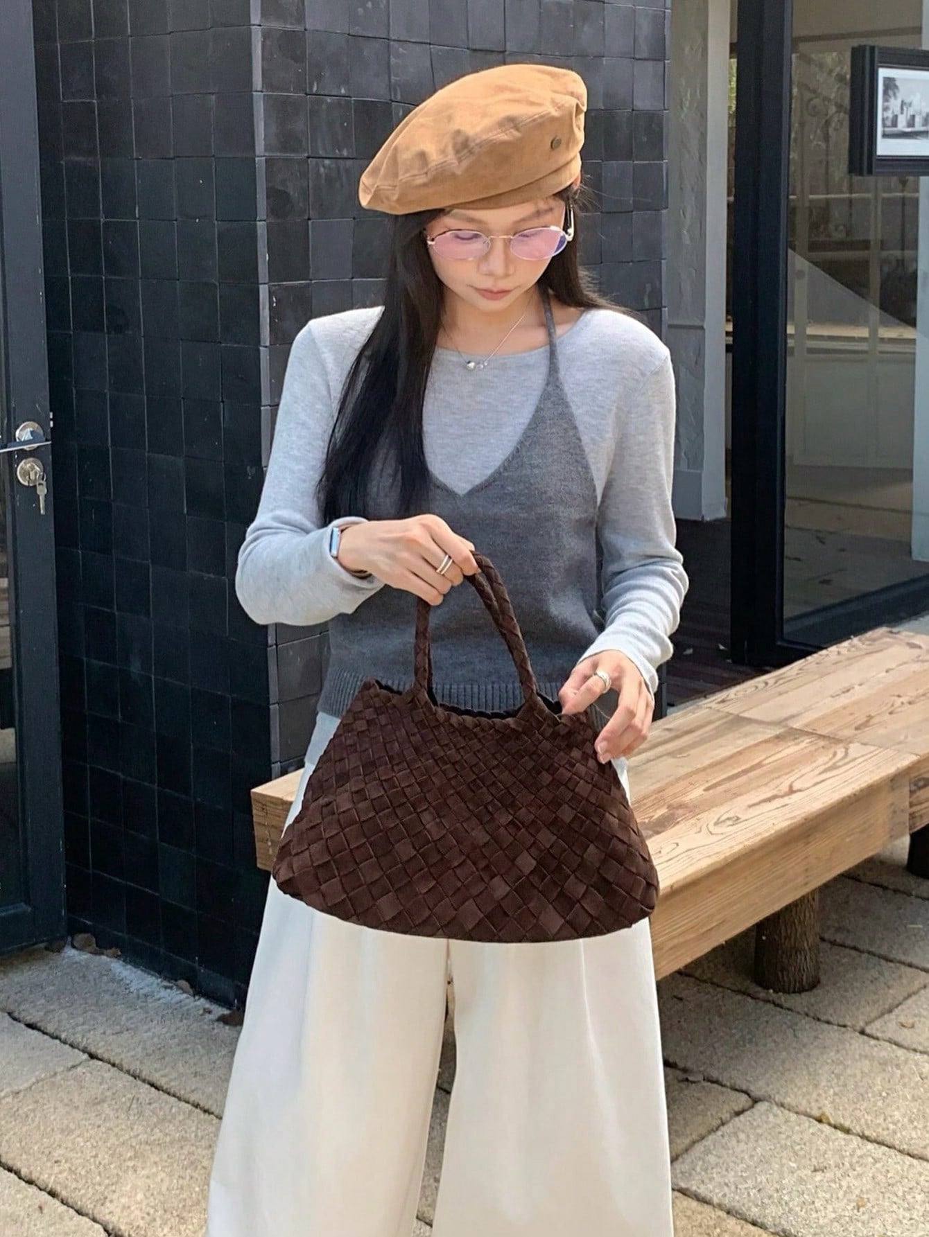 Trendy Design Light Luxury Simplicity Woven Vegetable Women's Handbag