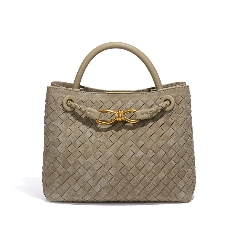 Classy Women's Frosted Suede Hand-woven Fashion Women's Handbag