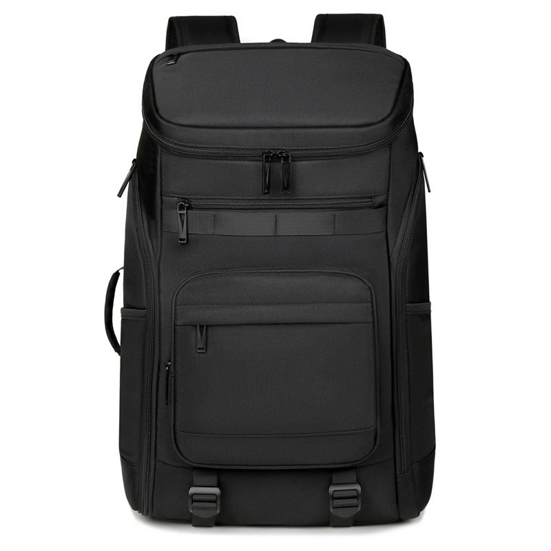 Men's Large Capacity Badminton Printed Practical Black Oxford Leisure Backpack
