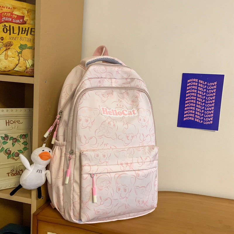 Spine Protection Burden Reduction Good-looking Junior High Large College Student Schoolbag