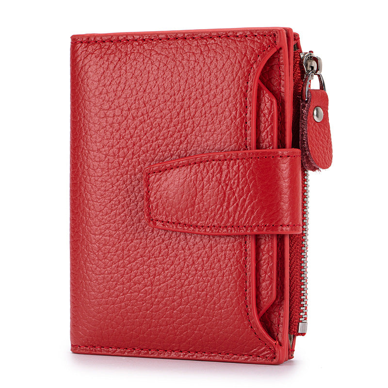 Genuine Leather Cowhide Swiping High Sense Ladies Wallet