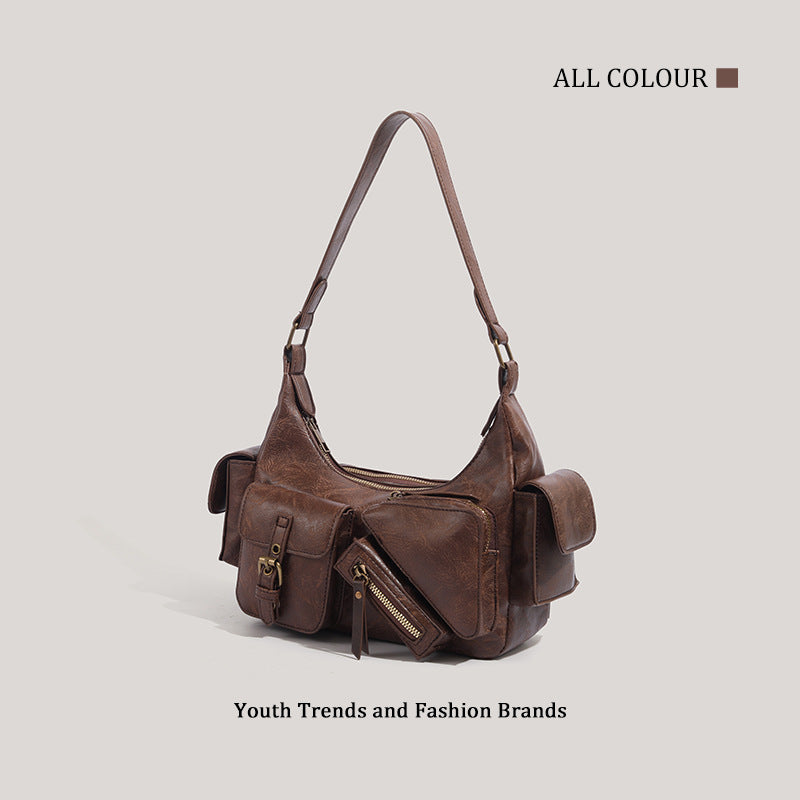 Retro Underarm Sweet Cool Hot Motorcycle Women's Shoulder Bag