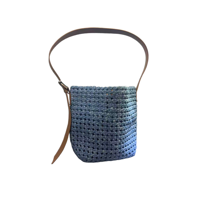 Women's Washed Denim Summer Handmade Woven Gift Sea Salt Women's Shoulder Bag