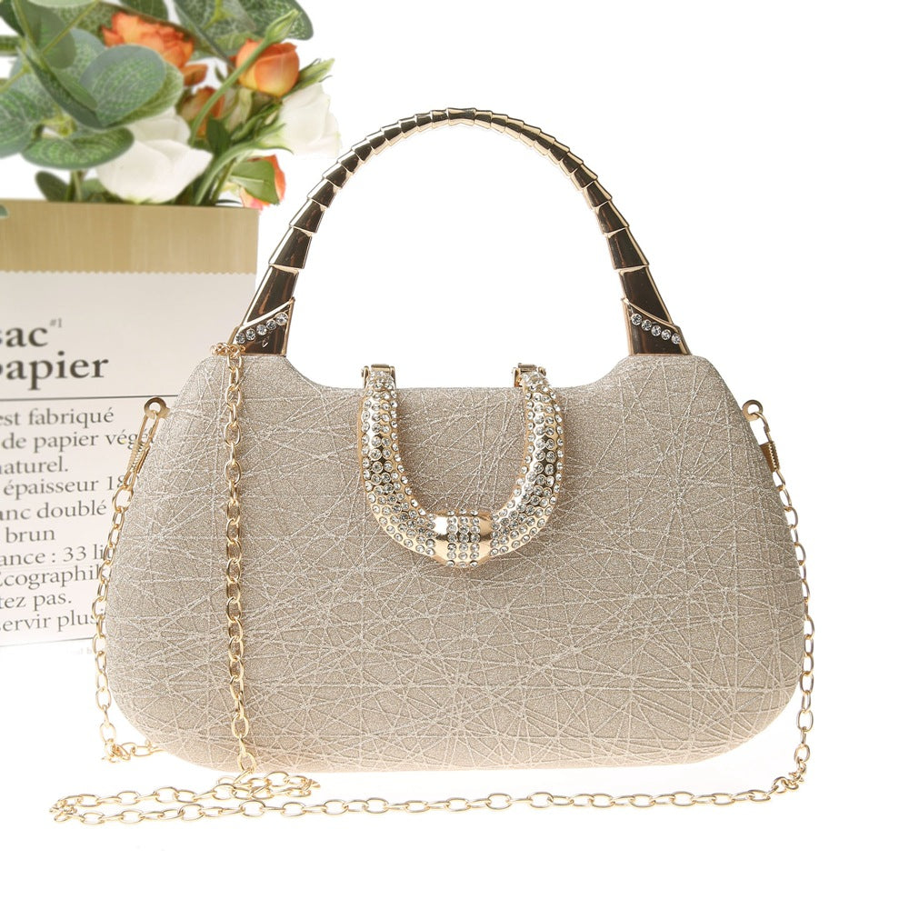 Women's Popular Thin Glittering Portable Clutch Dress Banquet Bags