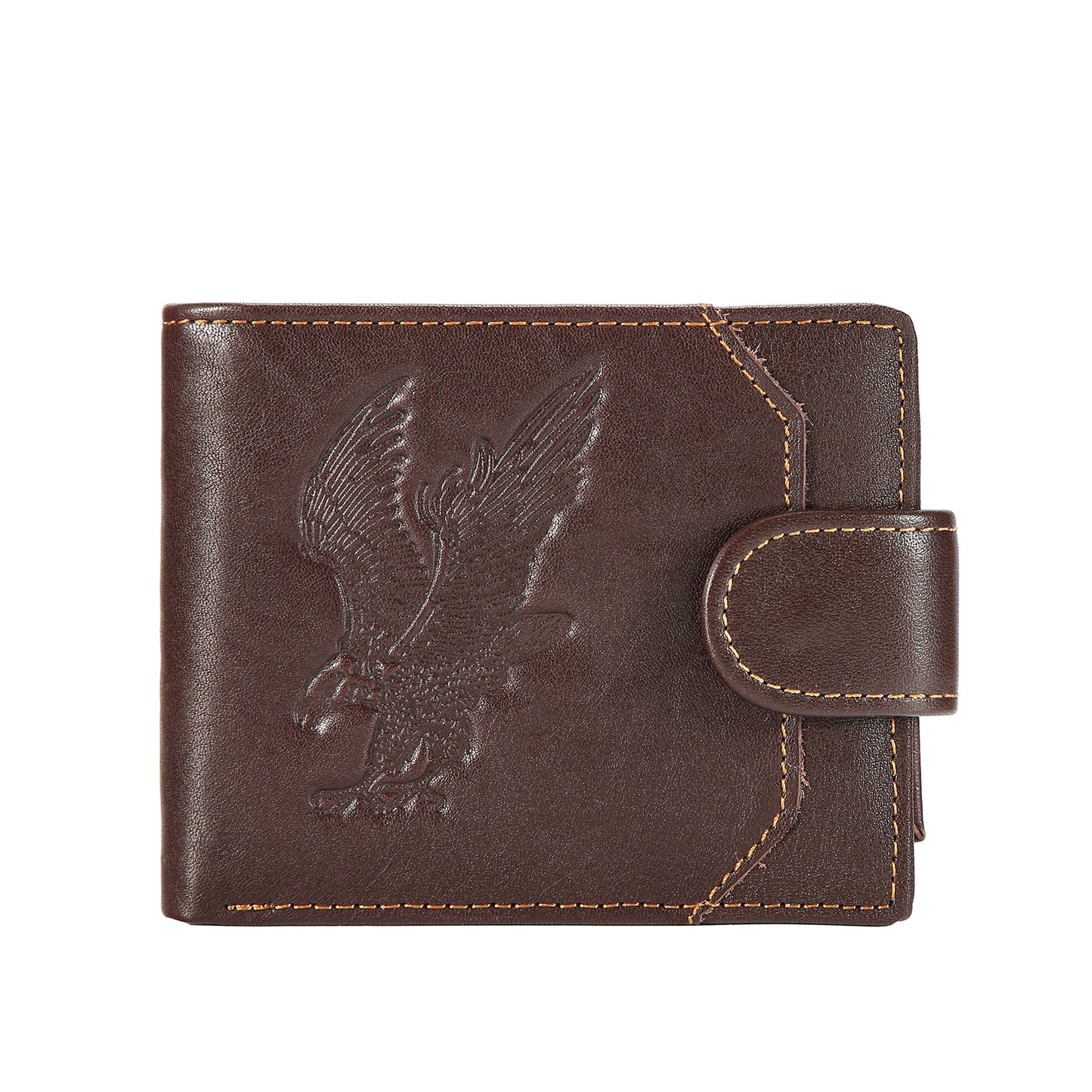 Men's Layer Cowhide Short Genuine Leather Fashion Folding Multiple Slots Large Coin Purses