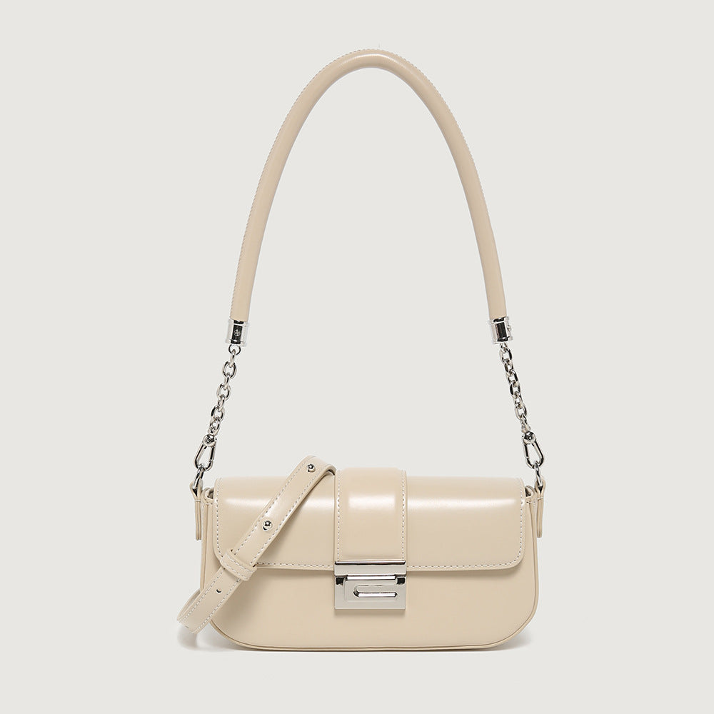 Women's High-grade Niche Harmonica Chain French Stick Women's Shoulder Bag