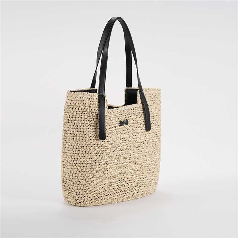 Women's French Simplicity Hand-woven Seaside Vacation Large Capacity Bags