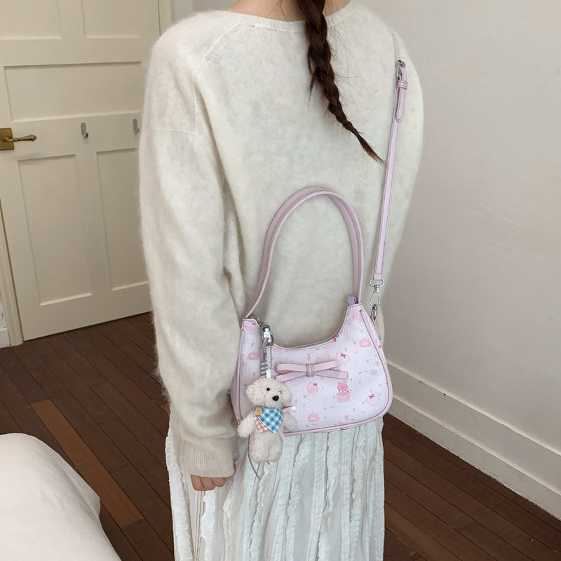 Women's Girly Style Design Cartoon Printed Fashion Small Square Bag