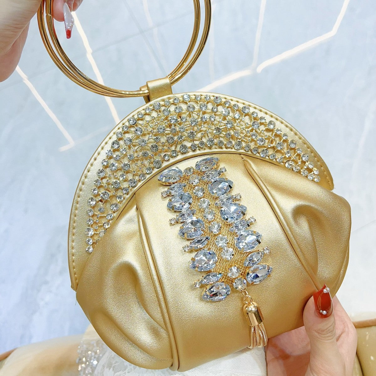 Women's Bridesmaid Wedding Dress Garment Clutch High-grade Dinner Bag