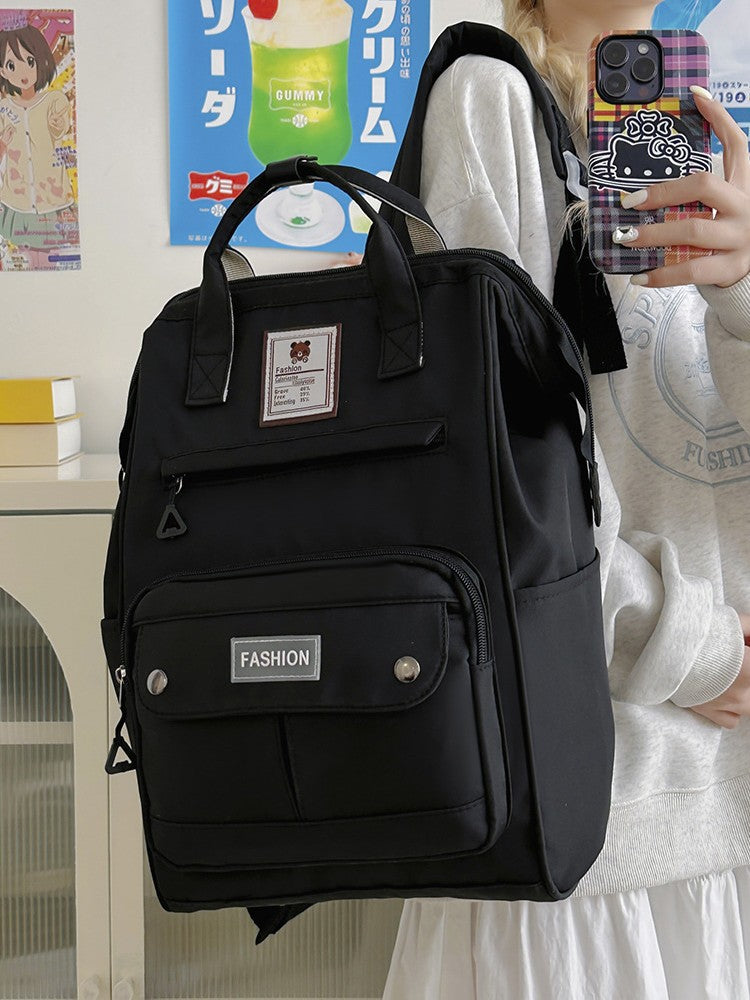 Style Female Junior High Good-looking Simple College Student Schoolbag