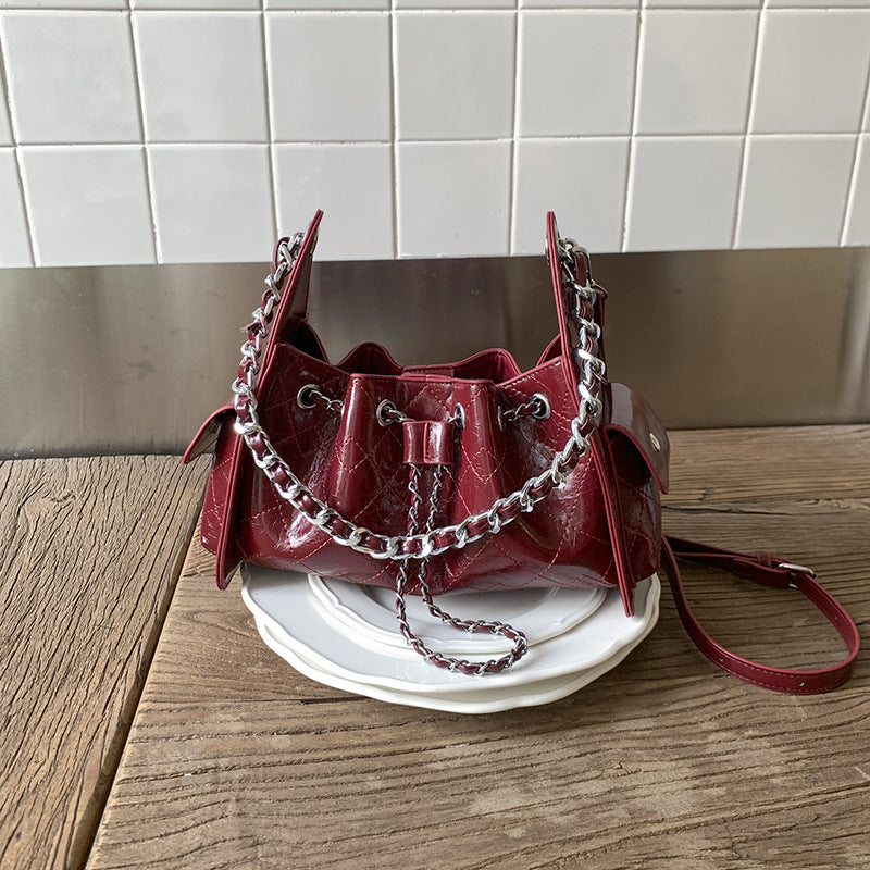 Popular Chain Drawstring Niche Female Summer Women's Shoulder Bag