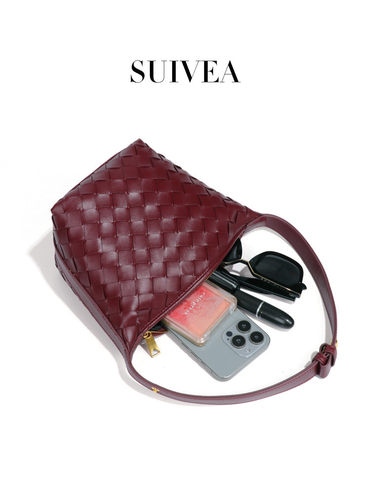 Women's Woven Single Underarm Simple High Sense Women's Handbag