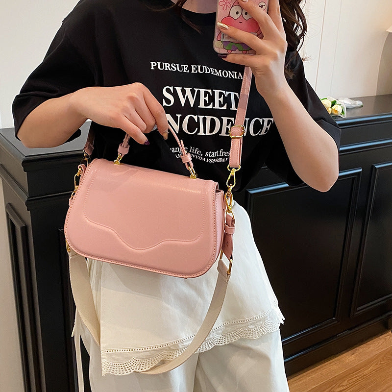 Women's Fashion Winter Simple Wide Strap Advanced Small Square Bag