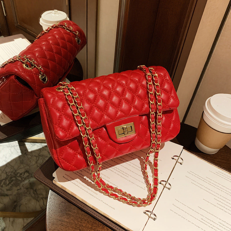 Women's Trendy Stylish Good Texture Diamond Chain Bags