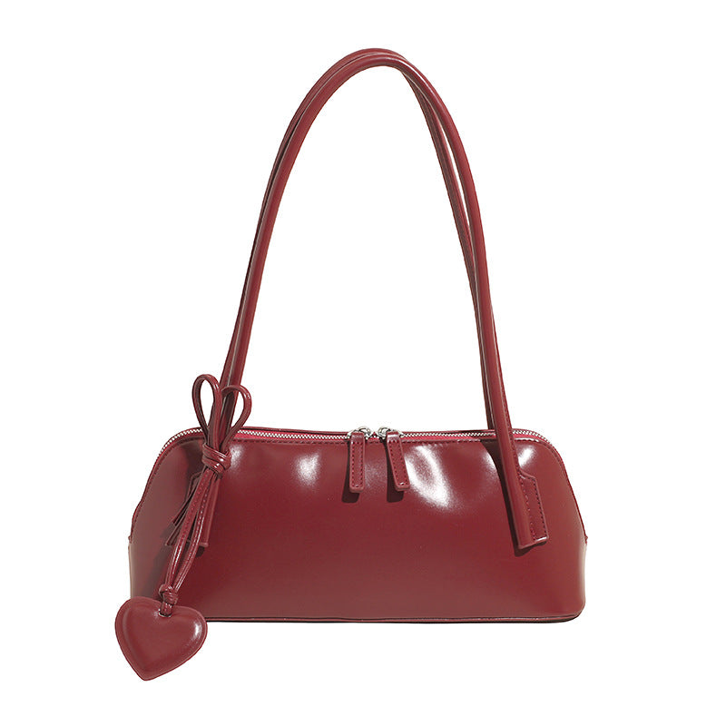 Design Soft Leather Underarm Portable Boston Women's Shoulder Bag