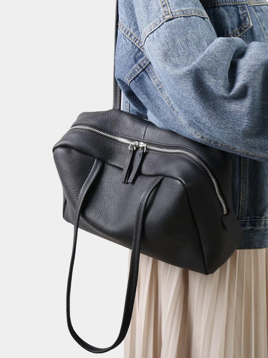 First Layer Cowhide Commuter Large Capacity One Niche Women's Handbag