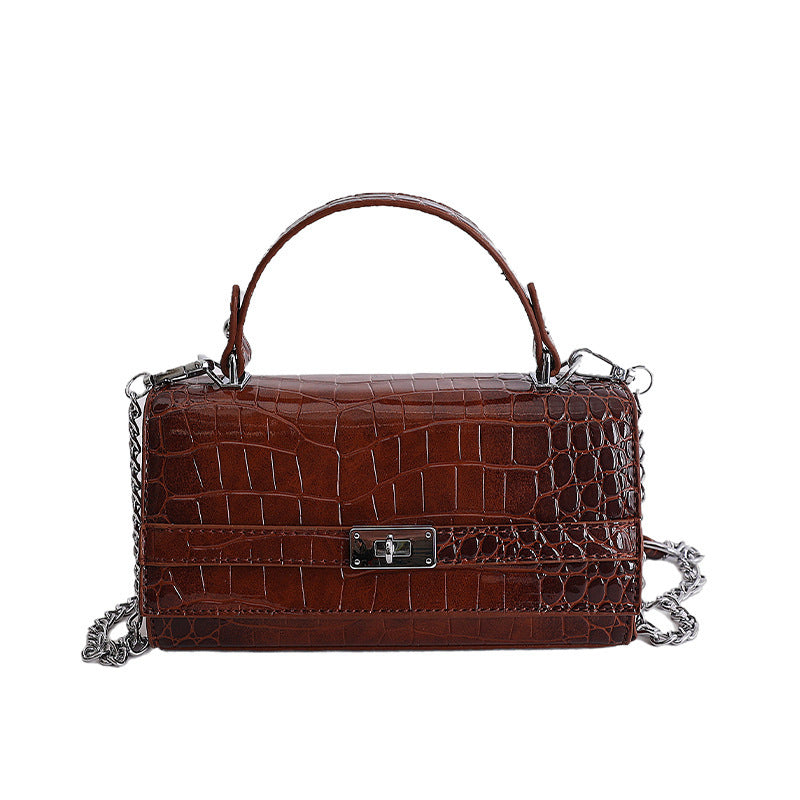 Women's Crocodile Pattern Mori Cute Light Luxury Minority Small Square Bag