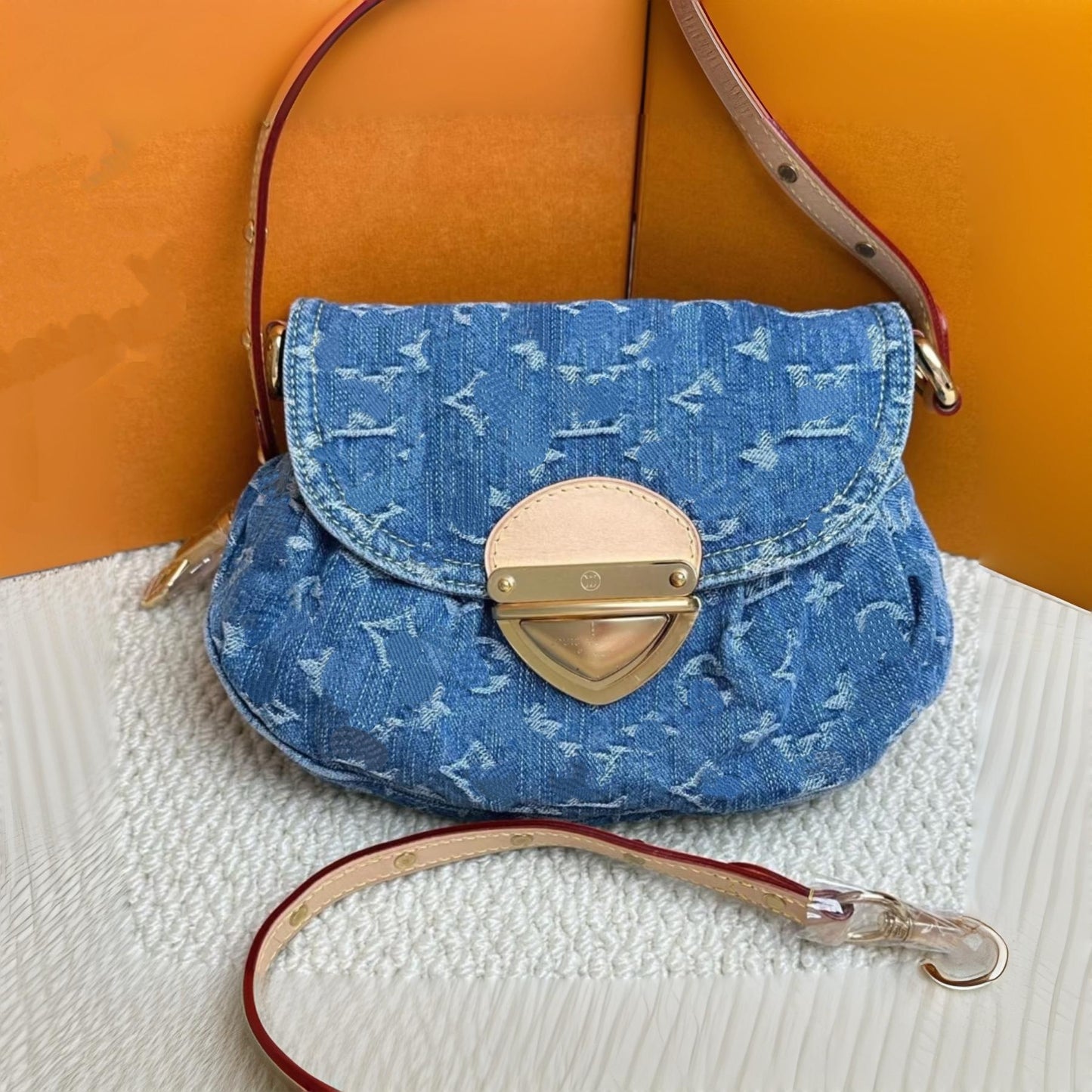 Creative Boston Denim Large Pillow Trendy Women's Handbag
