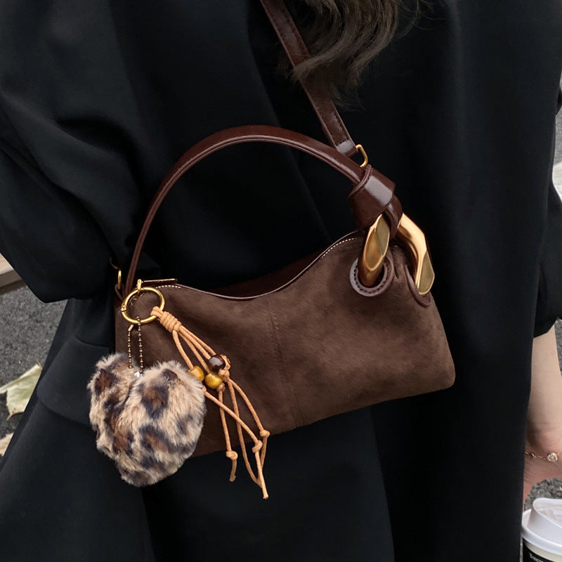 Women's Fashion Pillow High-grade Design Deerskin Veet Frosted Women's Messenger Bag