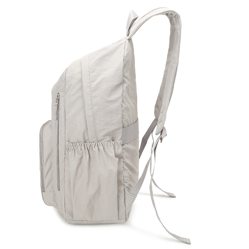 Women's & Men's Color Textured Niche Lightweight Large Capacity Leisure Backpack