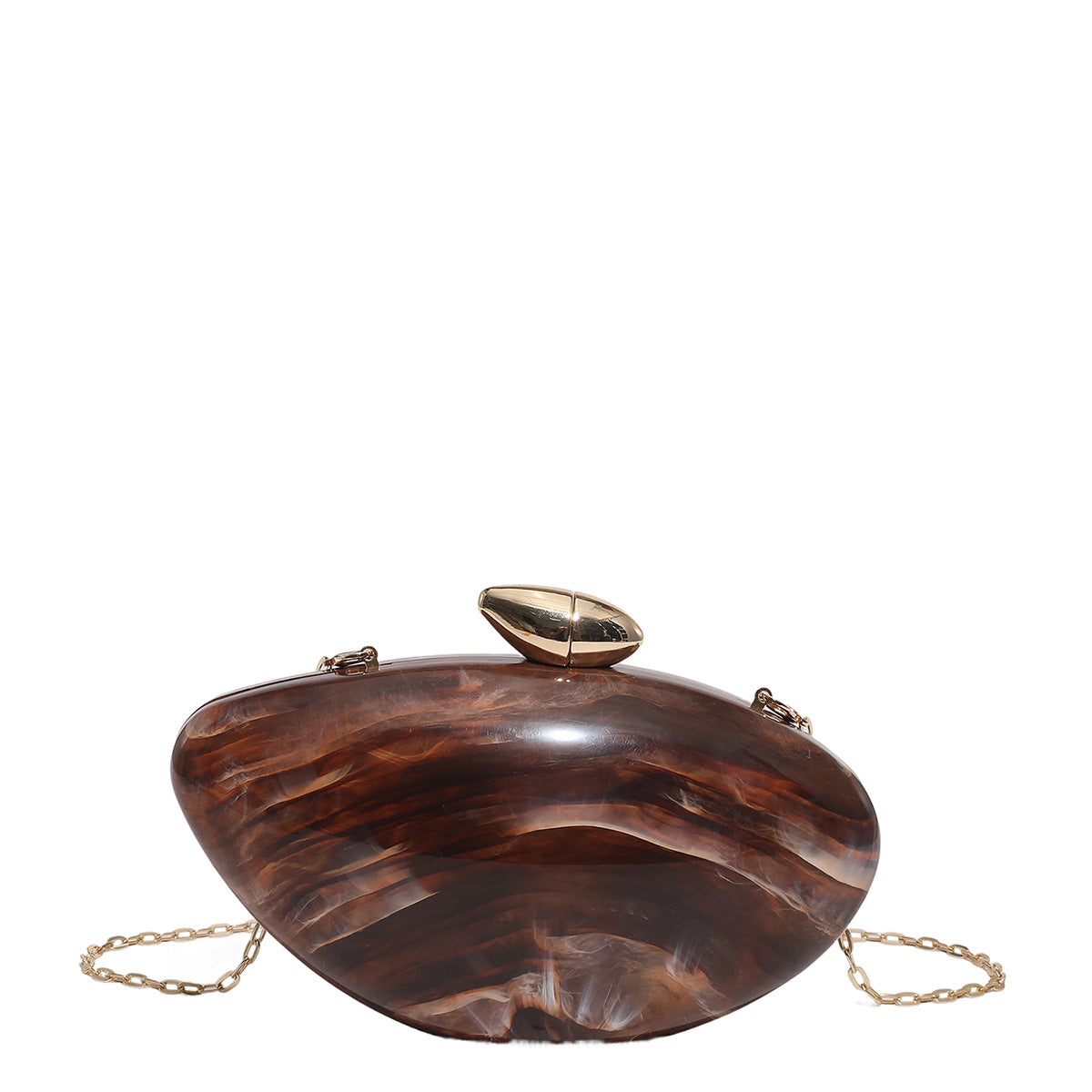 Women's French Style Goose Egg Box Clutch Personality Acrylic Gloss Dinner Bag