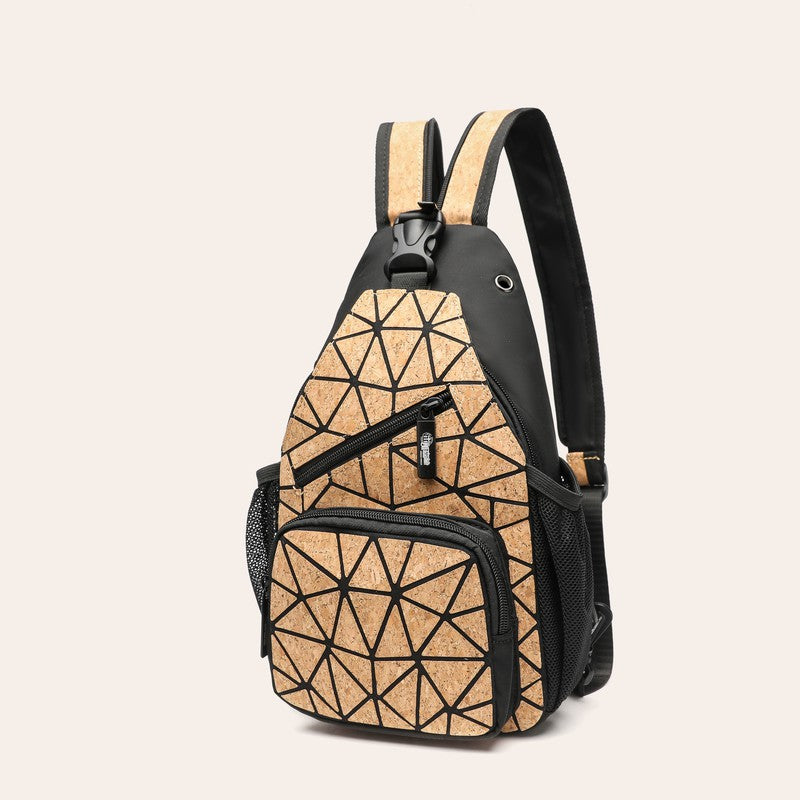 Women's Portuguese Cork Bark Geometric Rhombus Women's Shoulder Bag
