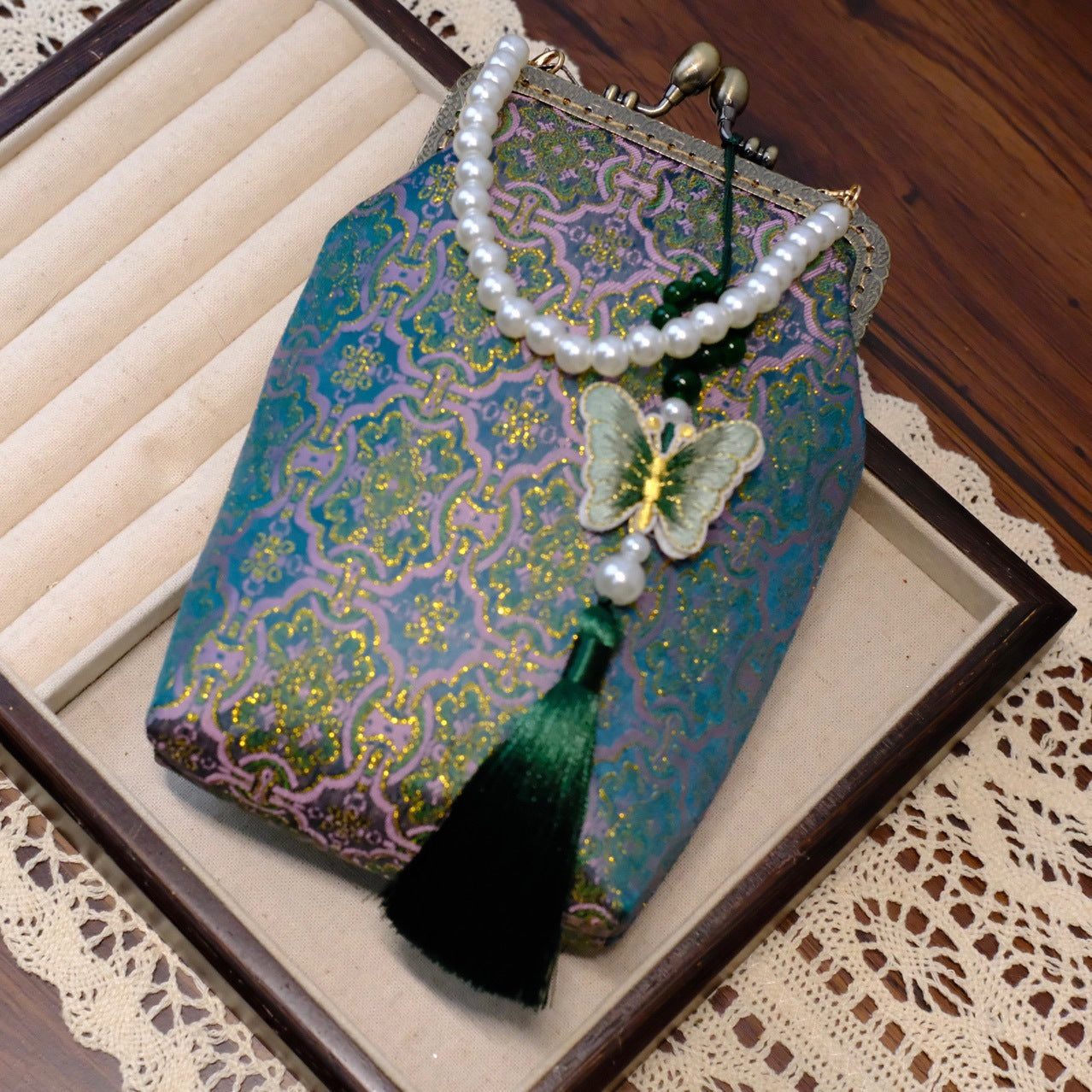 Retro Tassel Frame Handmade Ancient Style Female Purses