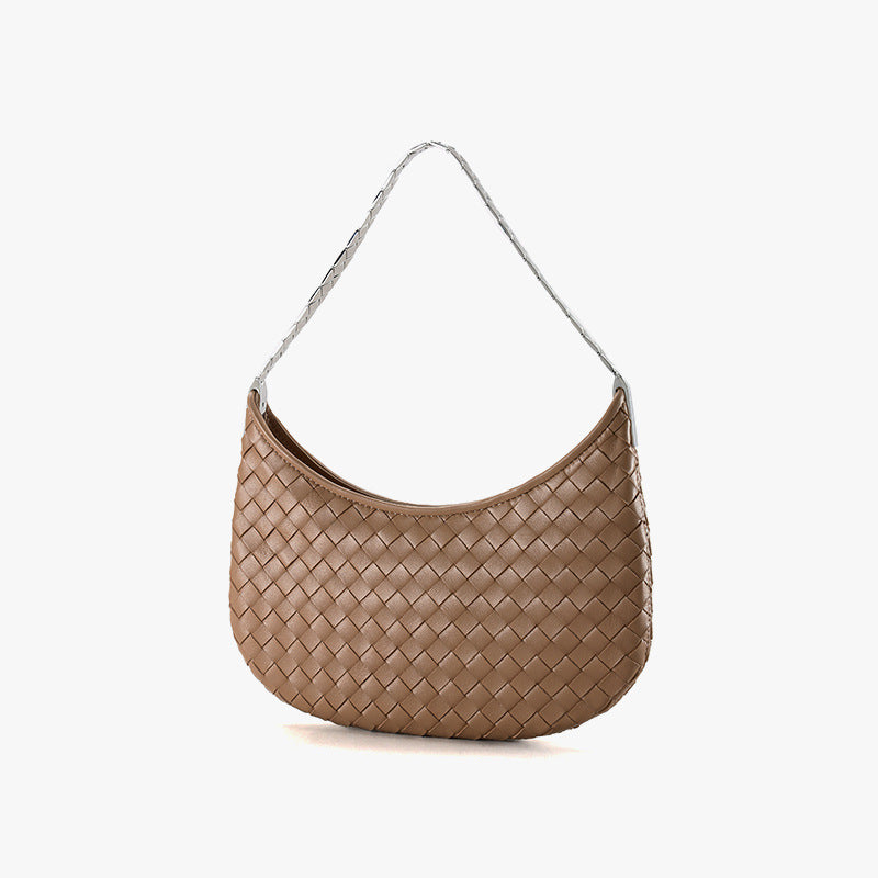 Women's Korean Style Hand-woven Sheepskin Design High-grade Genuine Leather Fashion Women's Shoulder Bag