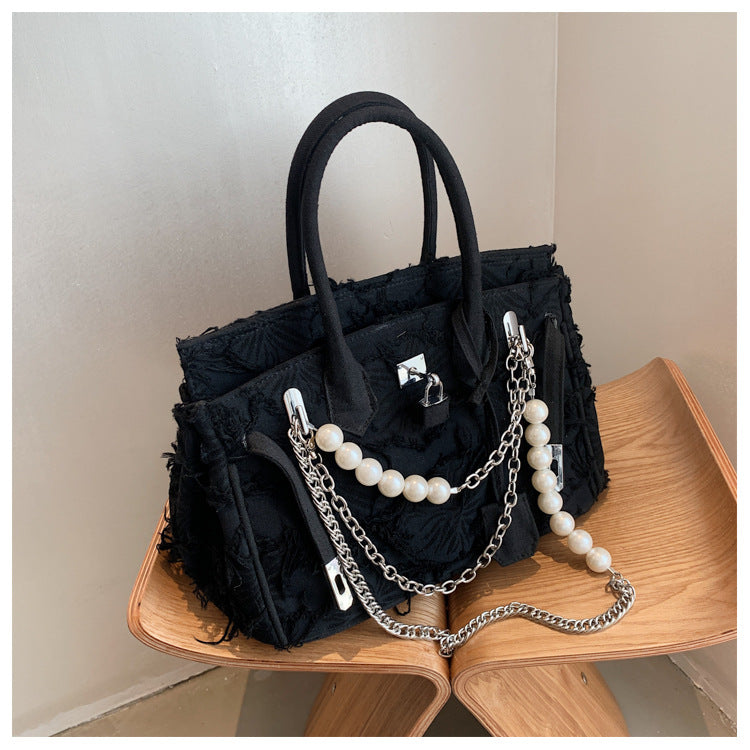 Women's Kelly Exquisite Pearl Chain Commuting Women's Handbag