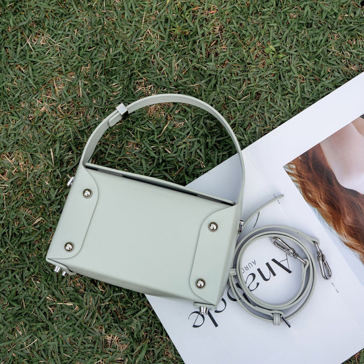 Women's High-grade Cowhide Design Genuine Leather Box Bags