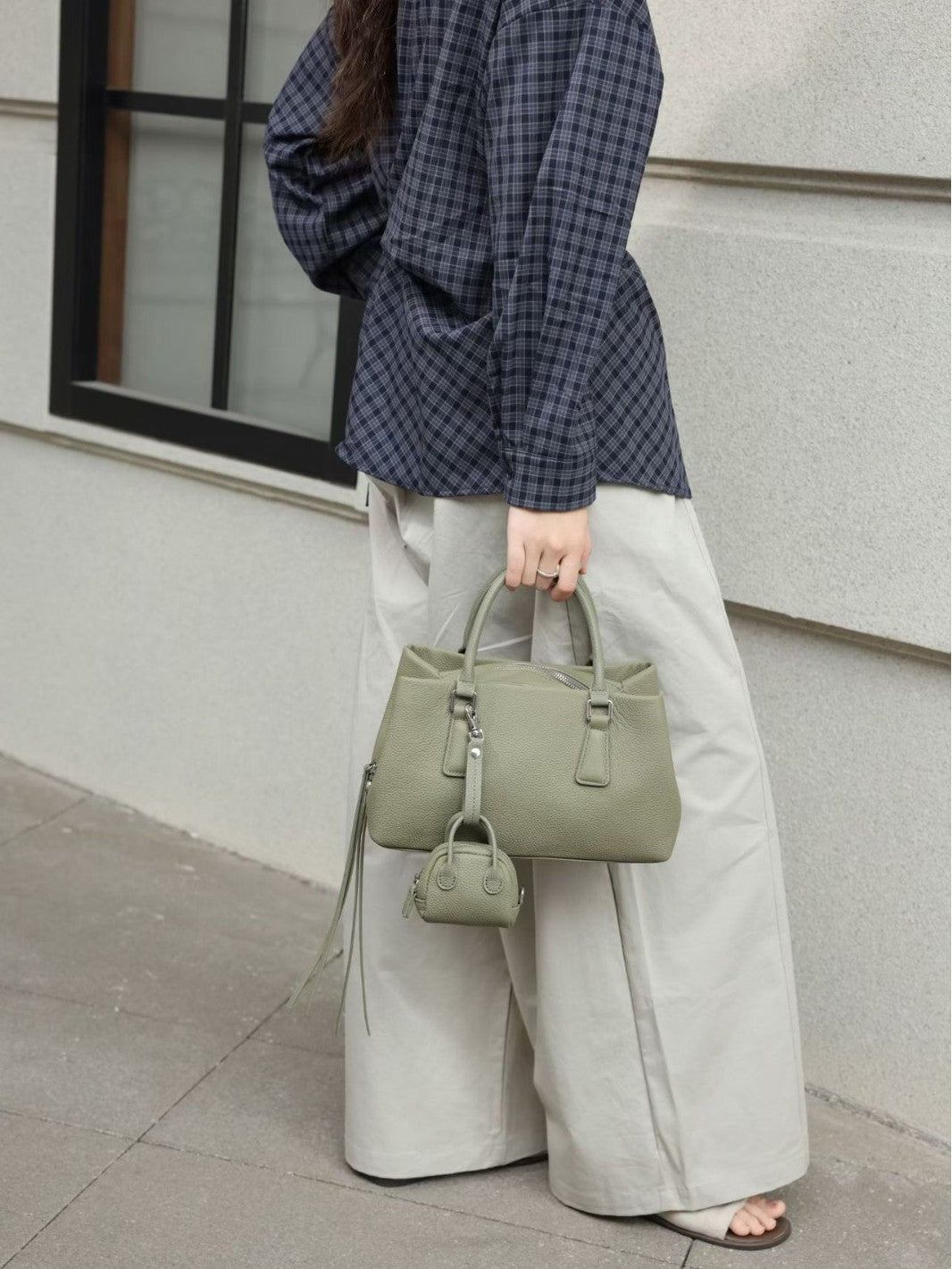 Women's Spring First Layer Cowhide Trendy Portable Women's Handbag