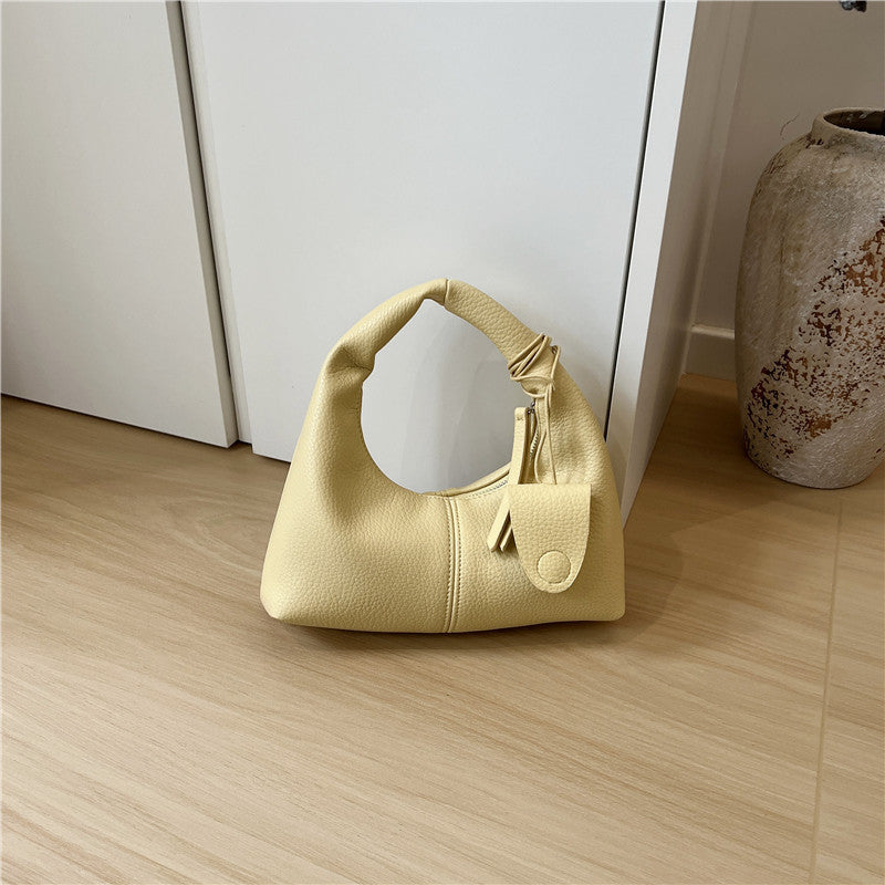 Cabinet Retro Simple Lychee Pattern Korean Style Fashion Soft Leather Leisure Backpack