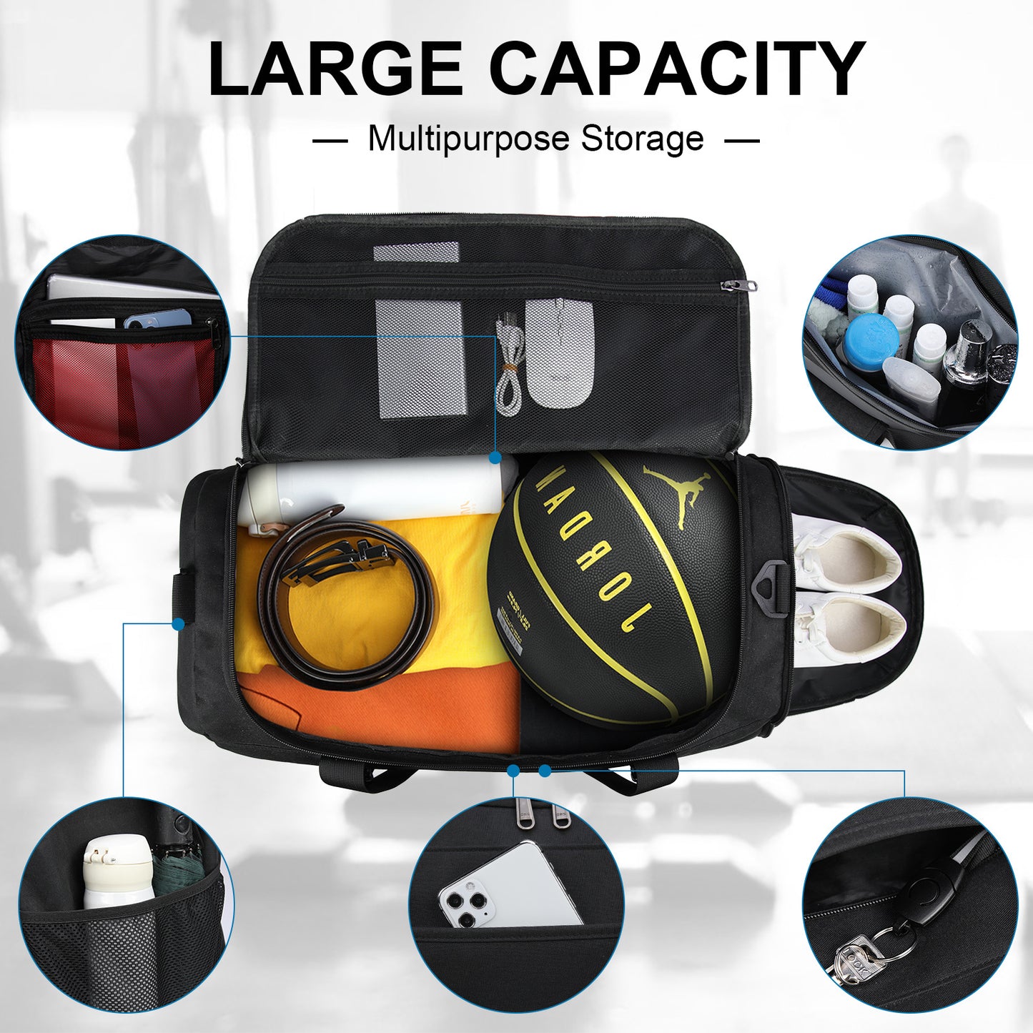 Unisex Waterproof Large Capacity Portable Weekend Luggage