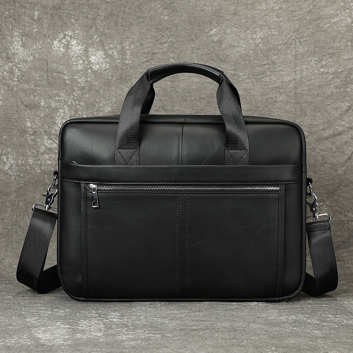 Men's Fashion Genuine Leather Business Computer File Bags
