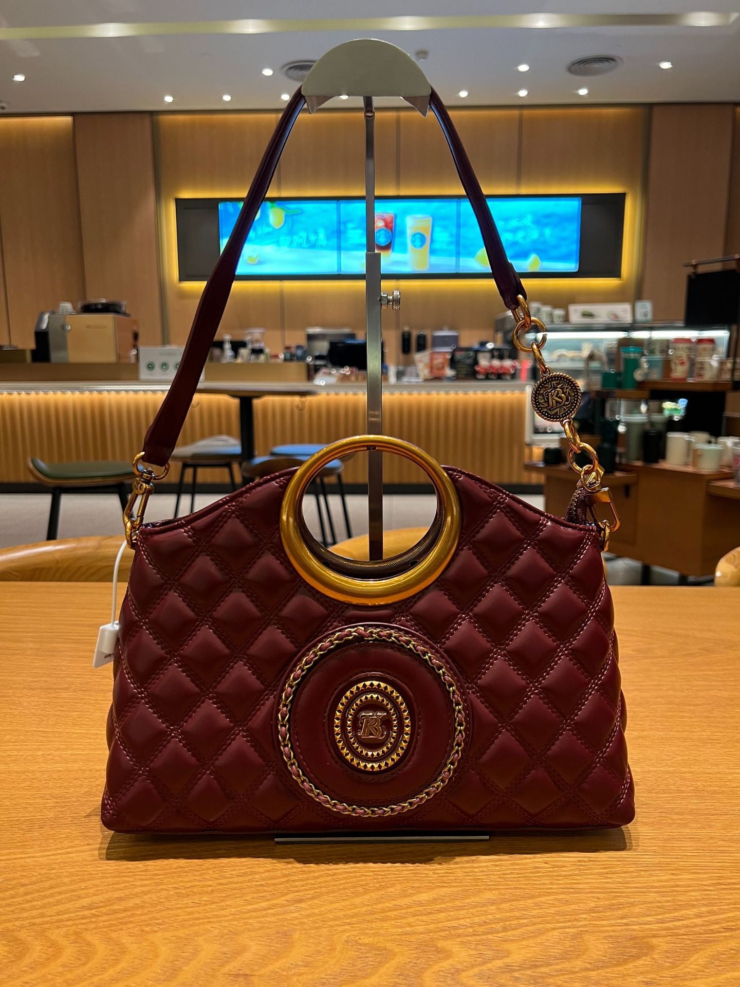 Women's Diamond Long Strap High-grade Large Capacity Women's Messenger Bag