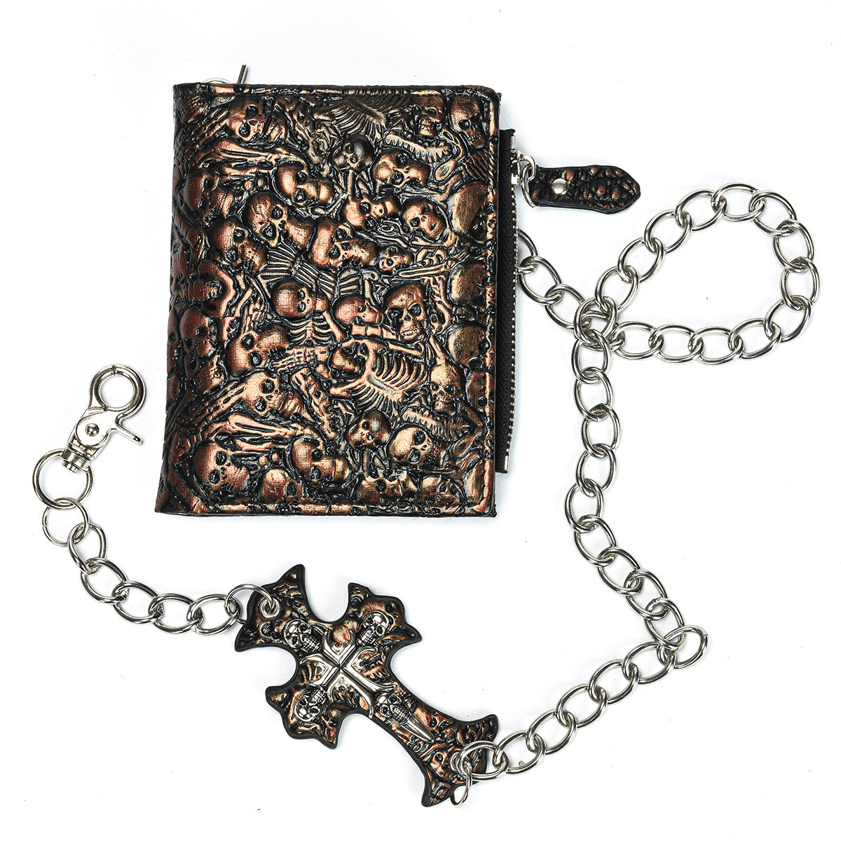 Gothic Personality Double-sided Skull Dark Punk Men's Wallet