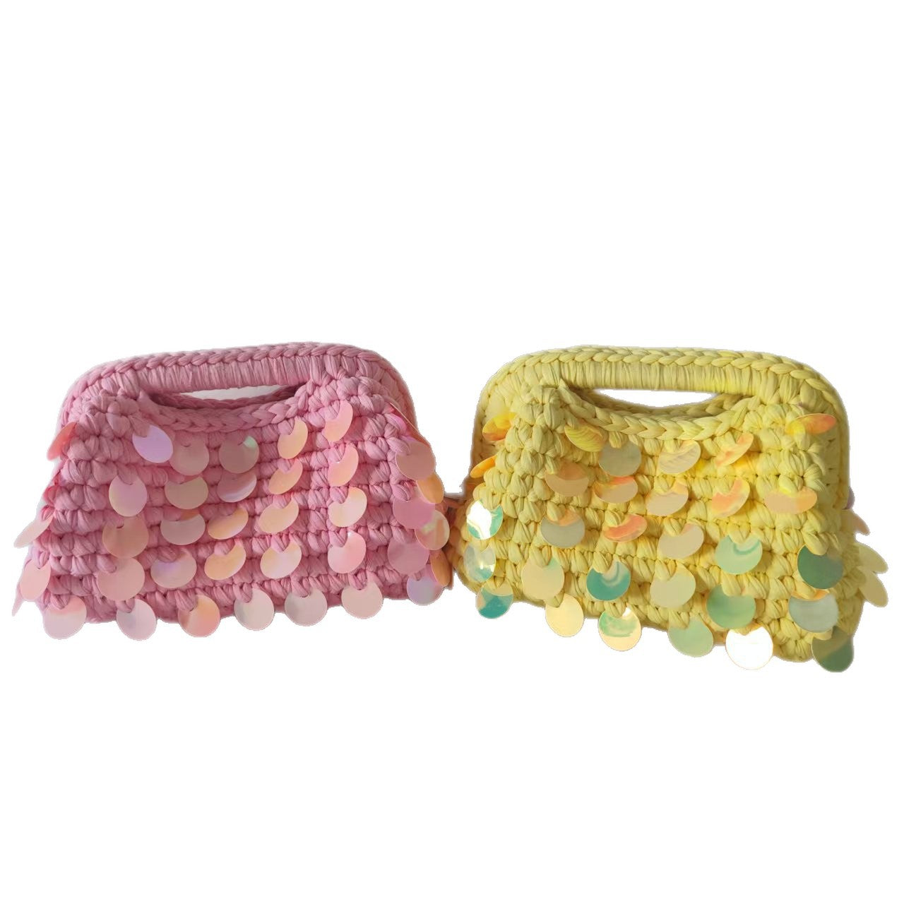Autumn Pure Hand-woven Sequined Cloth Strip Women's Clutch