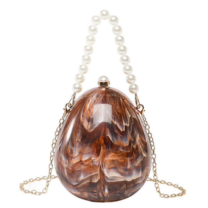 Temperament Pearl Wrist Goose Egg Wedding Dinner Bag