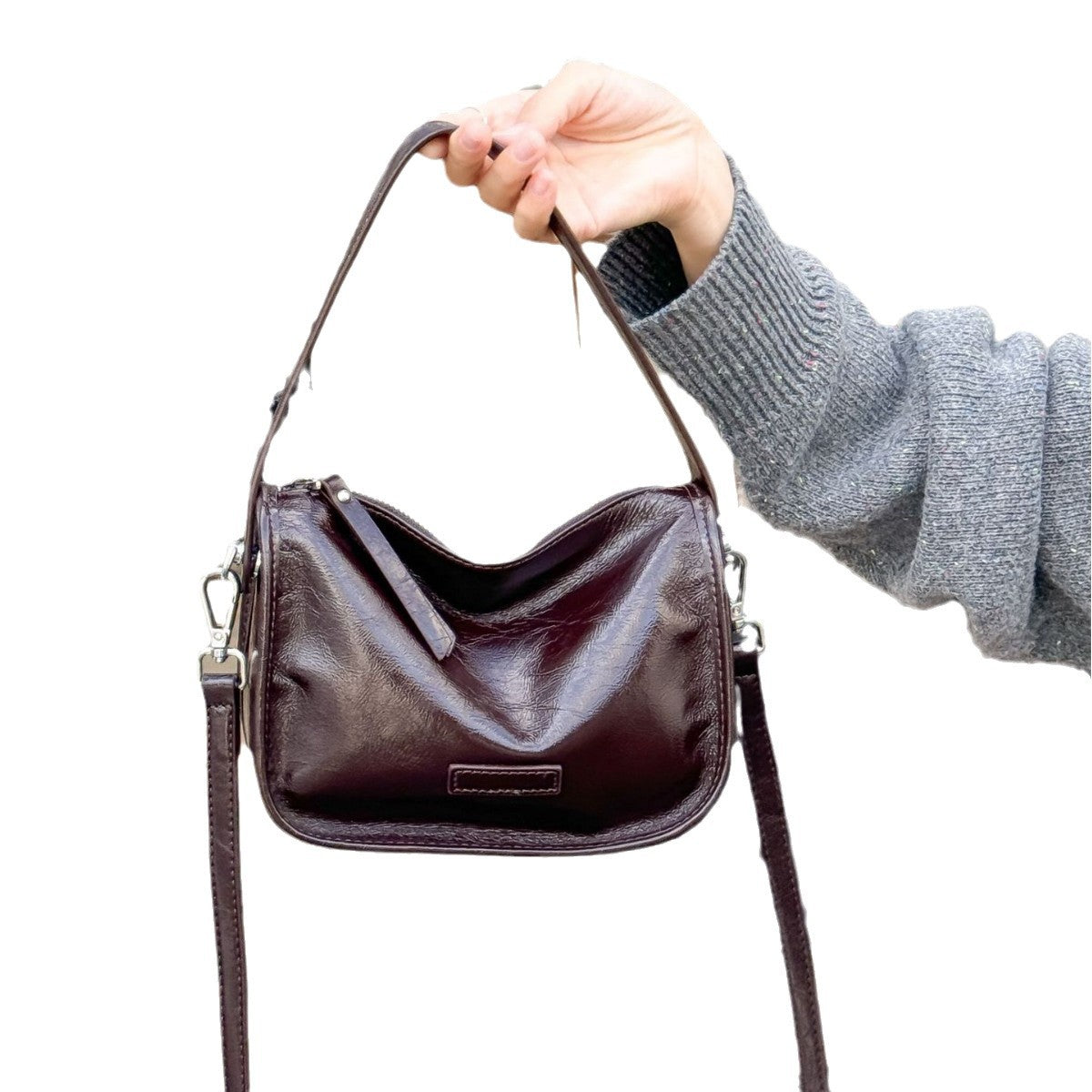 Women's First Layer Leather Fashion Simple Shopping Shell Practical Women's Shoulder Bag