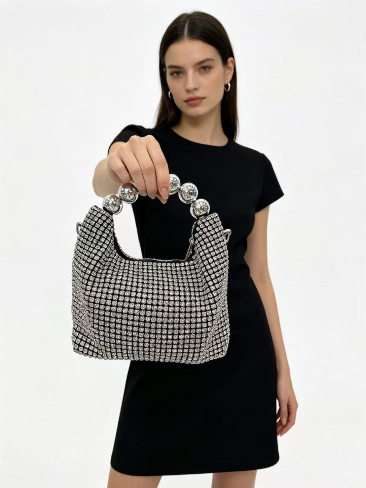 Women's Diamond Shiny French Steel Ball Dinner Women's Handbag