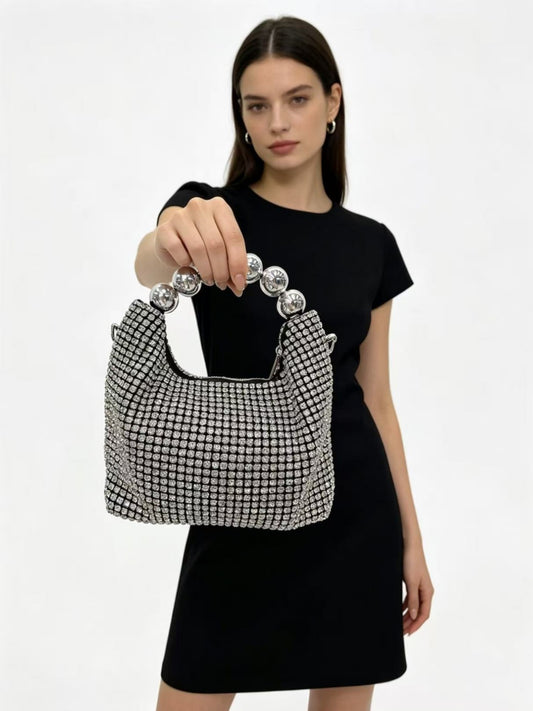 Women's Diamond Shiny French Steel Ball Dinner Women's Handbag