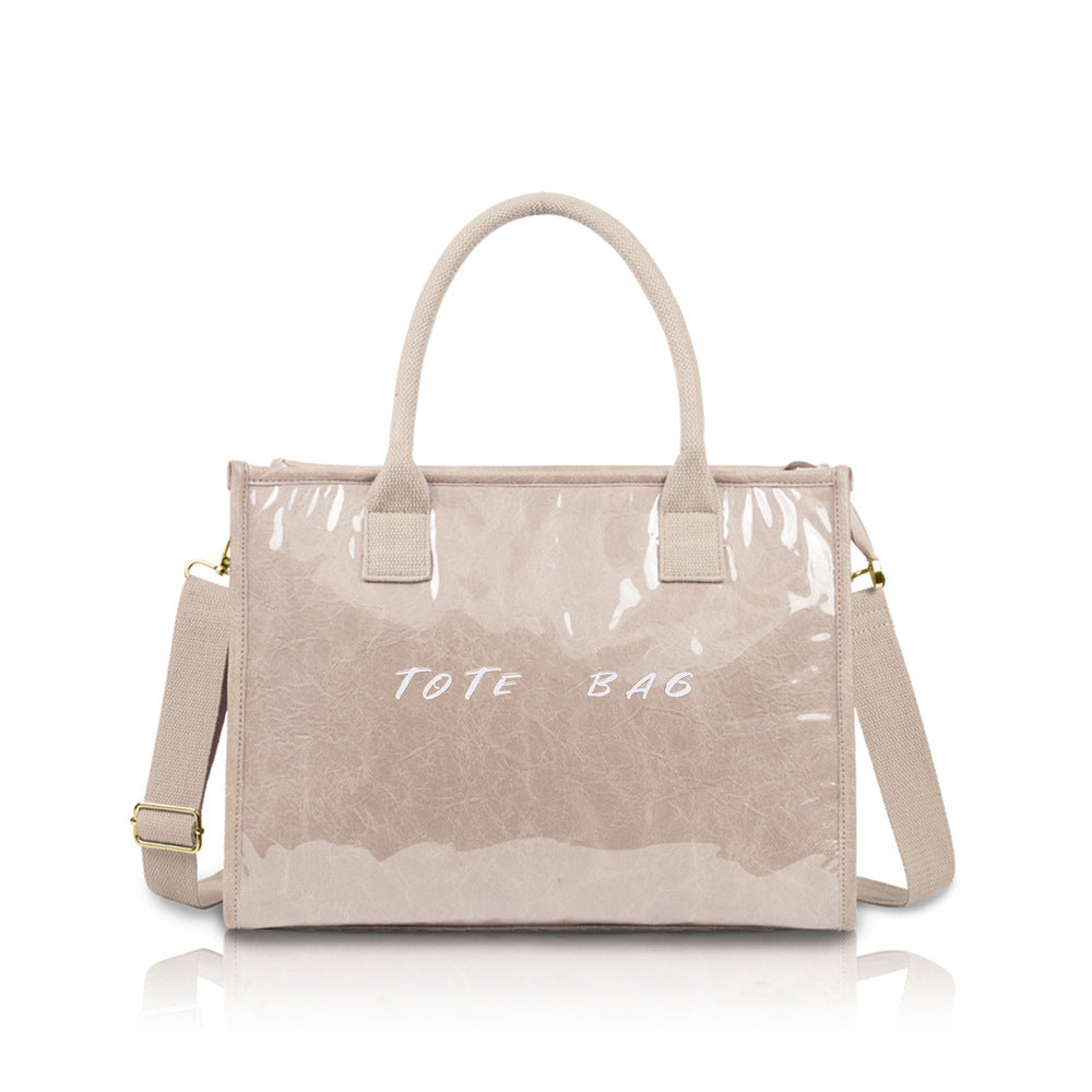 Women's Kraft Paper Pattern Large Capacity Totes Bags