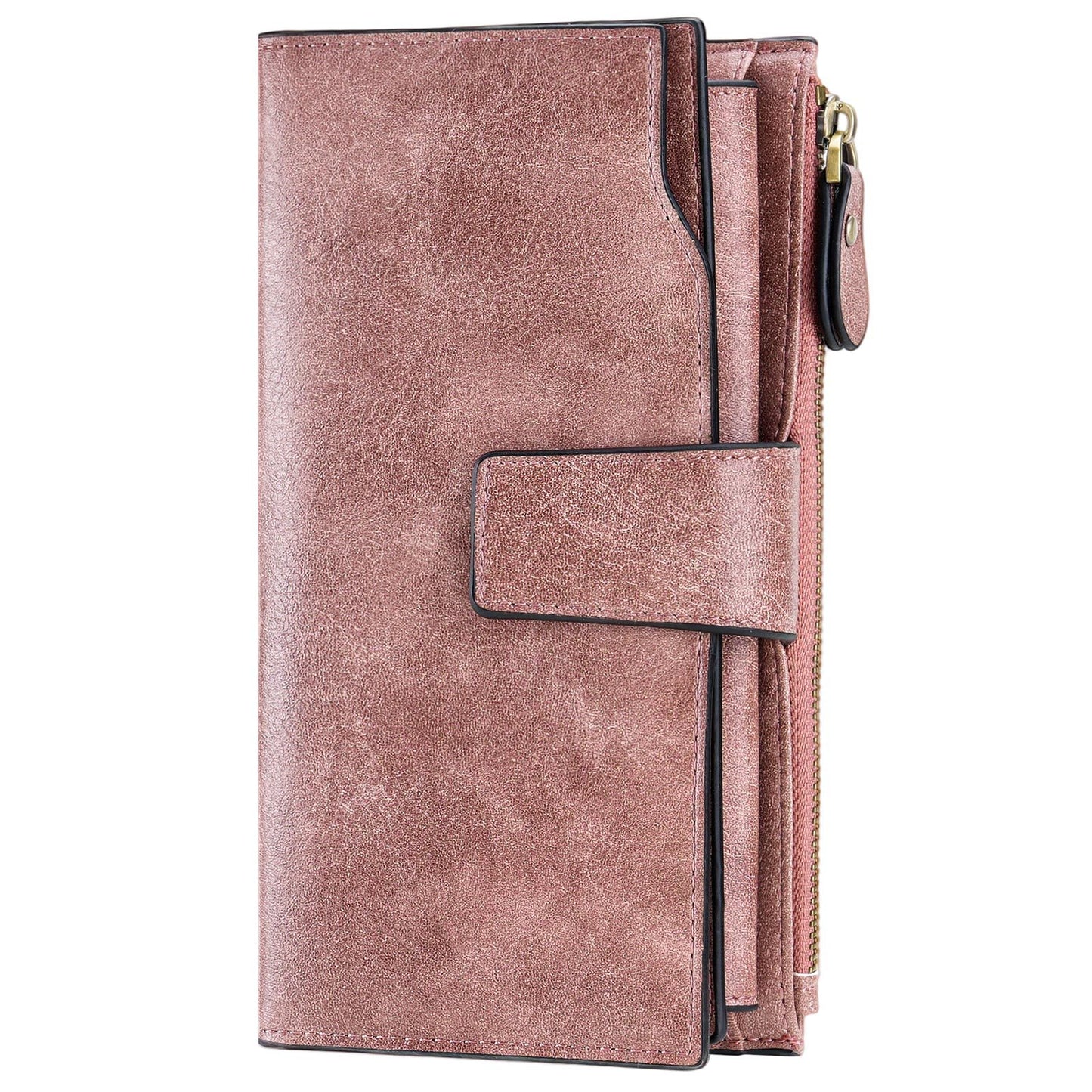 Women's Korean Style Oil Wax Leather Multiple Slots Ladies Wallet