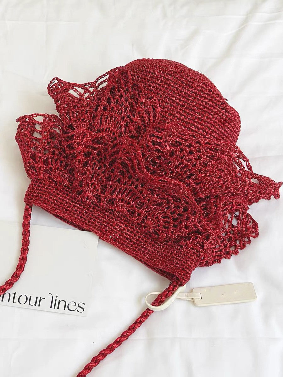 Women's Crocheted Sier Silk Skirt Versatile Korean Gold Exquisite Women's Shoulder Bag
